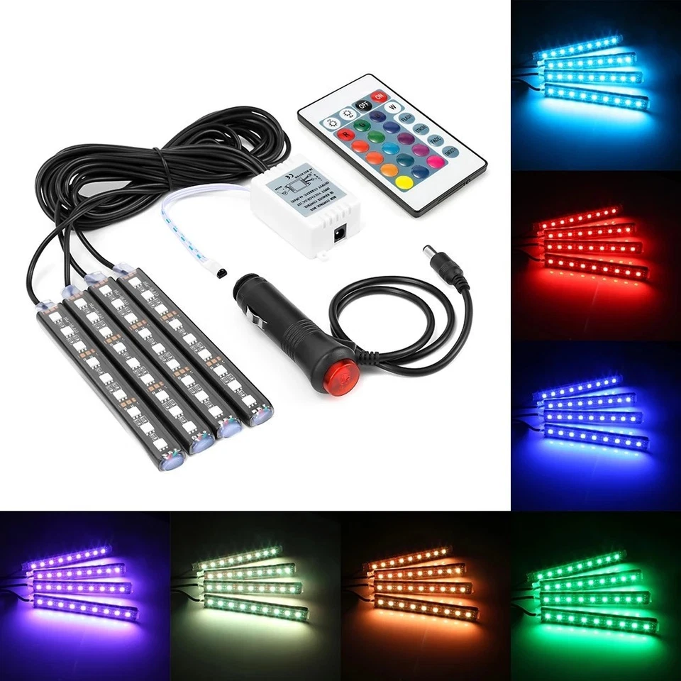 Light Strip Neon Lamp Remote Control USB 36 LED Decorative Interior RGB - Image 4 of 4