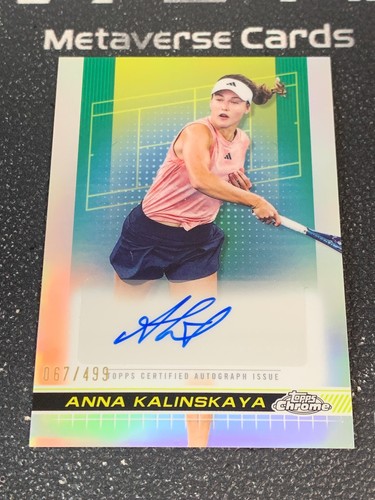 2024 Topps Chrome Tennis Anna Kalinskaya Refractor Auto /499