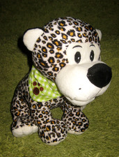 Plüschtier LEOPARD m Halstuch Tiger gestickte Augen Kuscheltier 25cm Jafri NEU