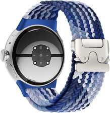 Braided Bands Compatible with Google Pixel Watch 4/3 45Mm Bands, Elastic Nylon B