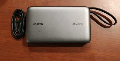 UGREEN 100W 20000mAh 3-in-1 Fast-Charging Portable Power Bank with Cable Loop