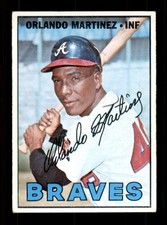 1967 Topps Orlando Martinez Rookie Semi-High Low Grade #504 Baseball Card. rookie card picture