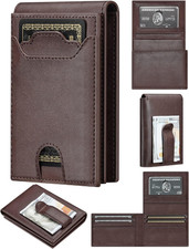 Magnetic Slim Wallet for Men RFID Leather Money Clip Front Pocket