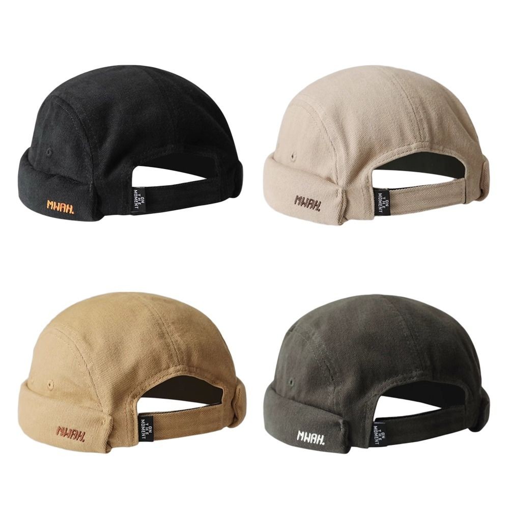 APL Cappello a cupola vintage in cotone ricamato Brimless cappello per donna uomo