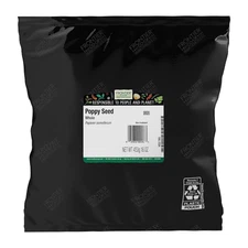 Frontier Co-Op Whole Poppy Seeds, Bulk 1Lb Bag - Black Poppy Seeds for Baking, C