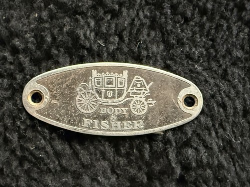 Pre-War General Motors Body By Fisher Sill Plate Emblem Chevrolet Cadillac Olds - Picture 5 of 5