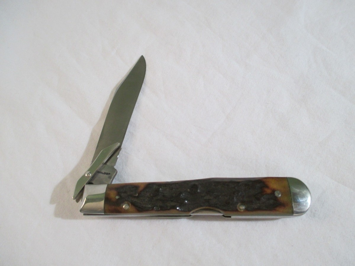 Case XX Vintage 1977 Blue Scroll Lockback Stag Cheetah Knife | eBay