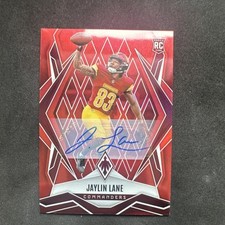 Panini Phoenix Red Rookie Autograph Jaylin Lane #186 Commanders NFL 2025