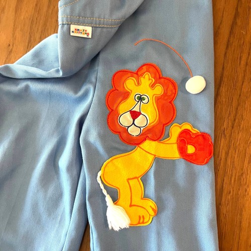 Vintage Krazy Kritters Overalls Lion Appliqué Size 4 - Picture 3 of 12