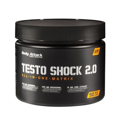 (28,40 /1kg) Body Attack Testo Shock 2.0 - 90 Kapsel