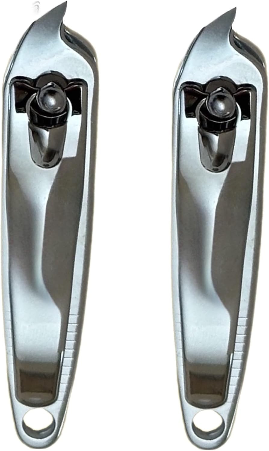 2 Slanted Edge Nail Cutting Clippers Cuticle Trimmer Clipper Pedicure Steel