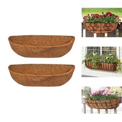 2pcs Trough Planter Basket Liners Coco Liner 36 inch, Thick Coconut Coir Line...
