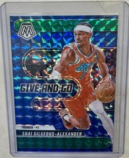 2024-25 Panini Mosaic Shai Gilgeous-Alexander #2 Green Prizm Give And Go Insert