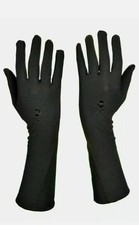 Long Full Finger Gloves Hand Cover Ladies Colour:  Black  Evening Opera