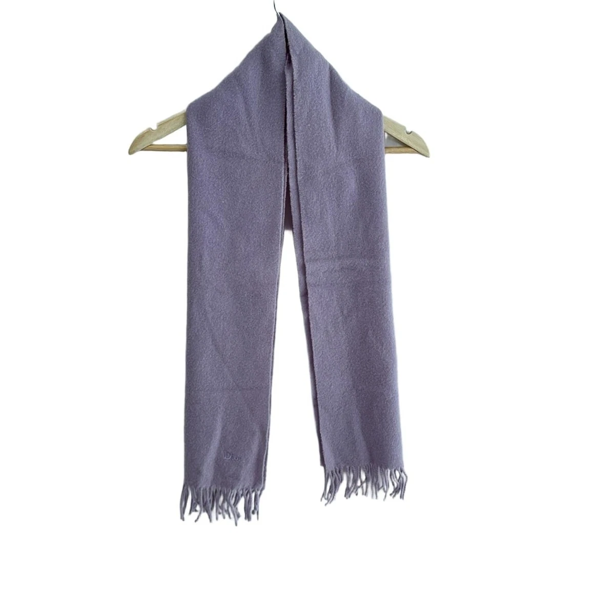 Auth DIOR/ChristianDior   Foulard en laine violet clair