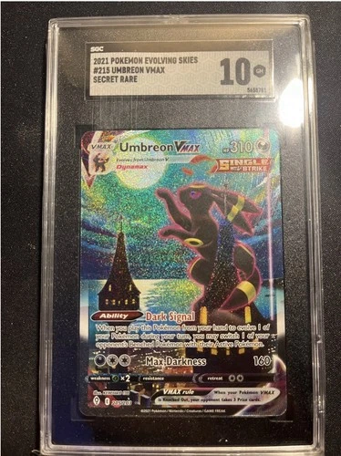 Pokémon Umbreon VMAX Secret Rare SGC 10 Ultra Rare 095/203 Evolving Skies