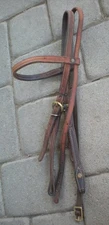 Western Double Ply Leather Headstall Bridle Horse Tack Plain Brow