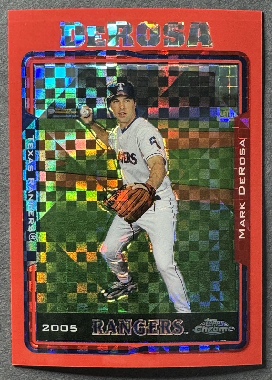 2005 Topps Chrome Update Mark DeRosa Red Xfractor SSP #UH41 /65