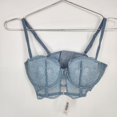 Adore Me Ashley Blue Margaritte 34B Push Up Bra NWT
