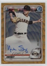 2020 Bowman Draft Chrome Picks Gold Wave Refractor 18/50 Nick Swiney Auto w5p