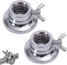 2 Pack Dumbbell Collars Spin Locking Nut with Safety Lock Screw Clamps for 1'' S