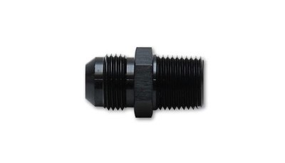 Vibrant 10226 Straight Adapter Fitting - 10 AN Male to 3/4 in NPT Male - Black