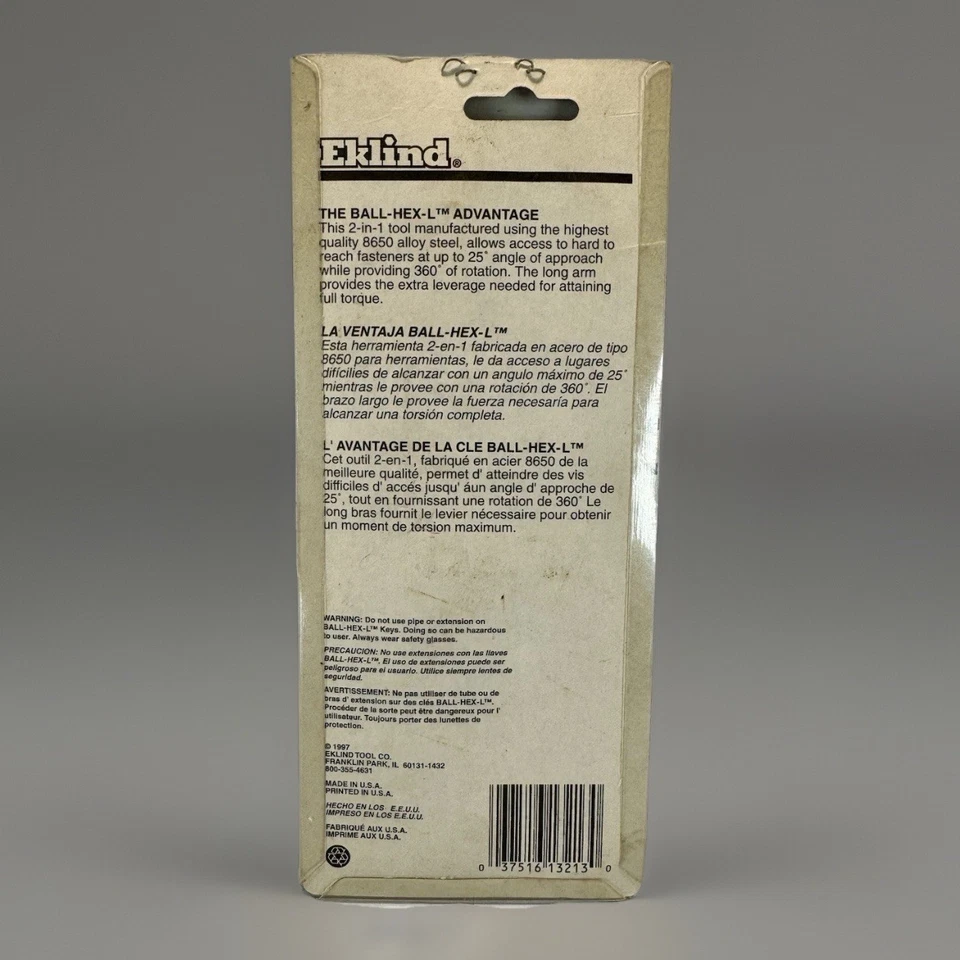 Eklind 13213 Imperial Ball-End Hex-L Key Set (13 Piece) New USA - Image 2 of 2