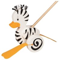 Goki Schiebetier Zebra-Ente Holzspielzeug Kleinkindspielzeug Ab 1 Jahr