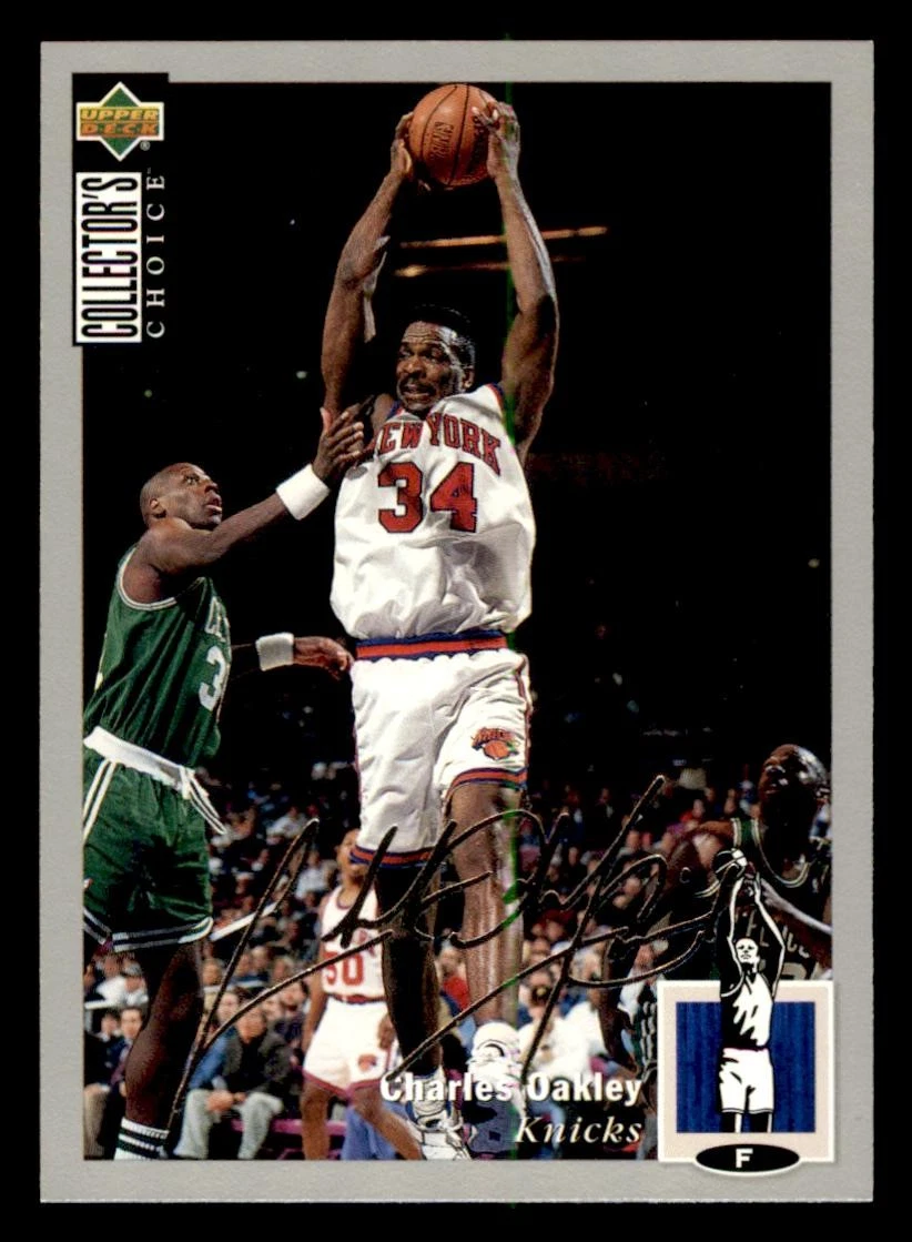 1994-95 Collector's Choice #97 Charles Oakley Silver Signature New York Knick...