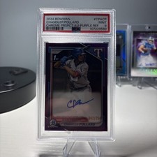 2024 Bowman - Chrome Prospect Autographs Chandler Pollard, Purple Refractor /250