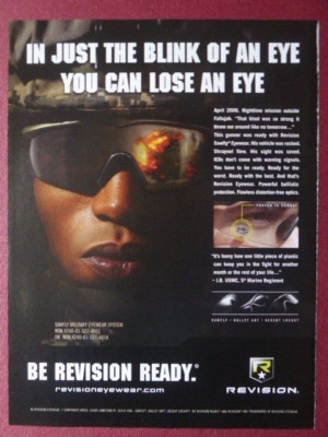 4/2010 PUB REVISION SAWFLY EYEWEAR SYSTEM FALLUJAH USMC 5th MARINE REGIMENT AD