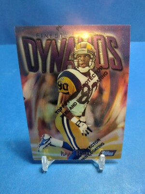 1997 Isaac Bruce Topps Finest Dynamos RAMS NFL Protective Coating Intact #20 