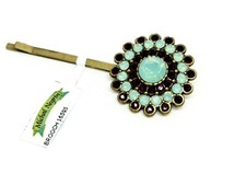 Lovely Michal Negrin hairpin Blue Red Crystals Unique.