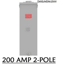 Square D QO 200 Amp 2-Pole Outdoor Circuit Breaker Enclosure NEW
