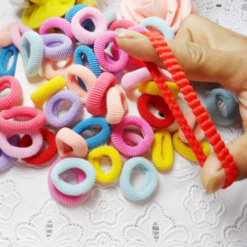 100PCS Hair Ties Elastic Rubber Band Rope for Baby Girls Fashion Ponytail Holder