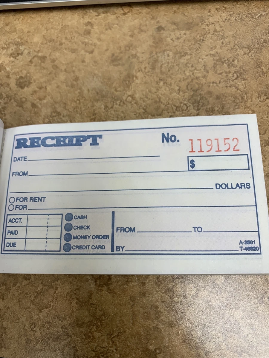 Adams Money Receipt Books