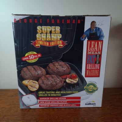 NEW Salton George Forman Super Champ GR18 Lean Mean Grilling Machine NRFB 2001