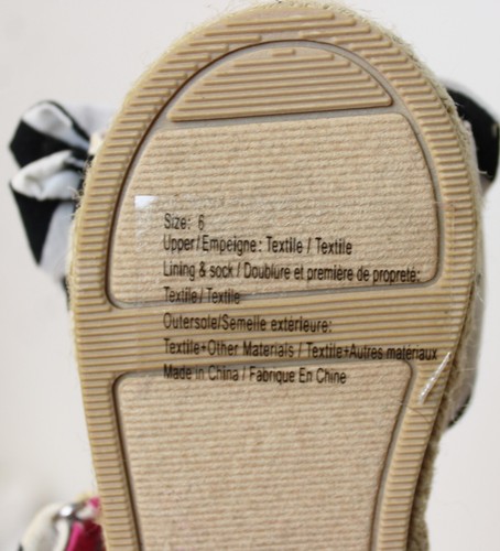 NEW 2013 Gymboree Wild for Zebra Toddler Sandals Bows sz 6 Braid Side Safari Zoo - Picture 6 of 6