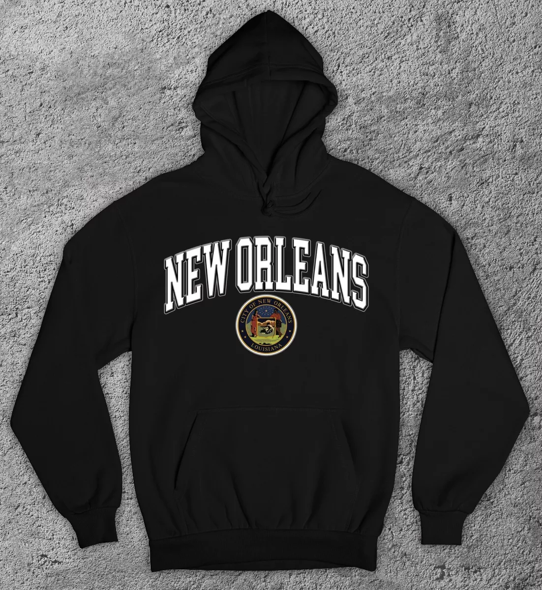 City Of NEW ORLEANS Seal Hoodie Sweatshirt. Louisiana, University