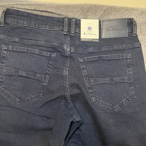Ben Sherman Jeans Men's 30x34 Dark Wash Blue Straight Fit Stretch New With Tags - Picture 11 of 13