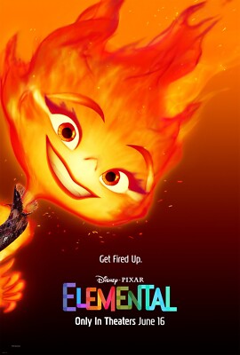 Elemental - original DS movie poster - 27x40 D/S - Adv FIRE 2023 MP4U