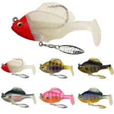 6PCS Soft Jig Head Fishing Lures Glow 18g Spoon Saltwater Swimbait Hook Trolling