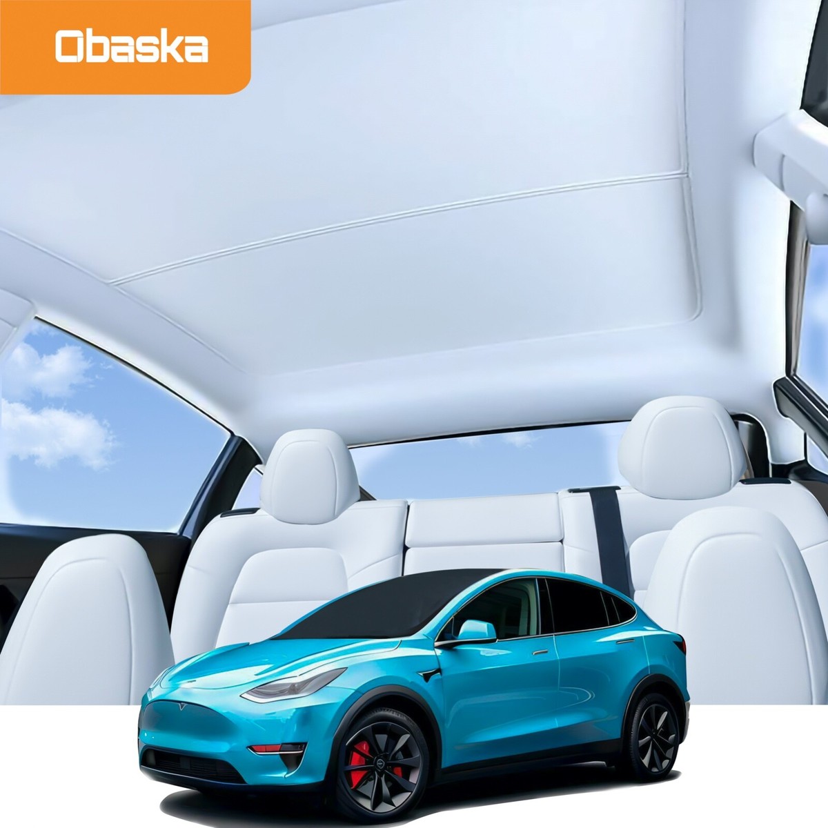 Obaska Tesla Model Y 2020-2025 Glass Roof Sunshade Pro Premium 