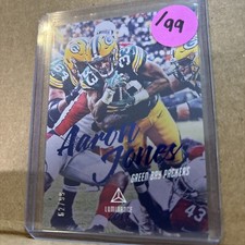 2019 Panini Luminance Blue Aaron Jones Packers RB Card /99