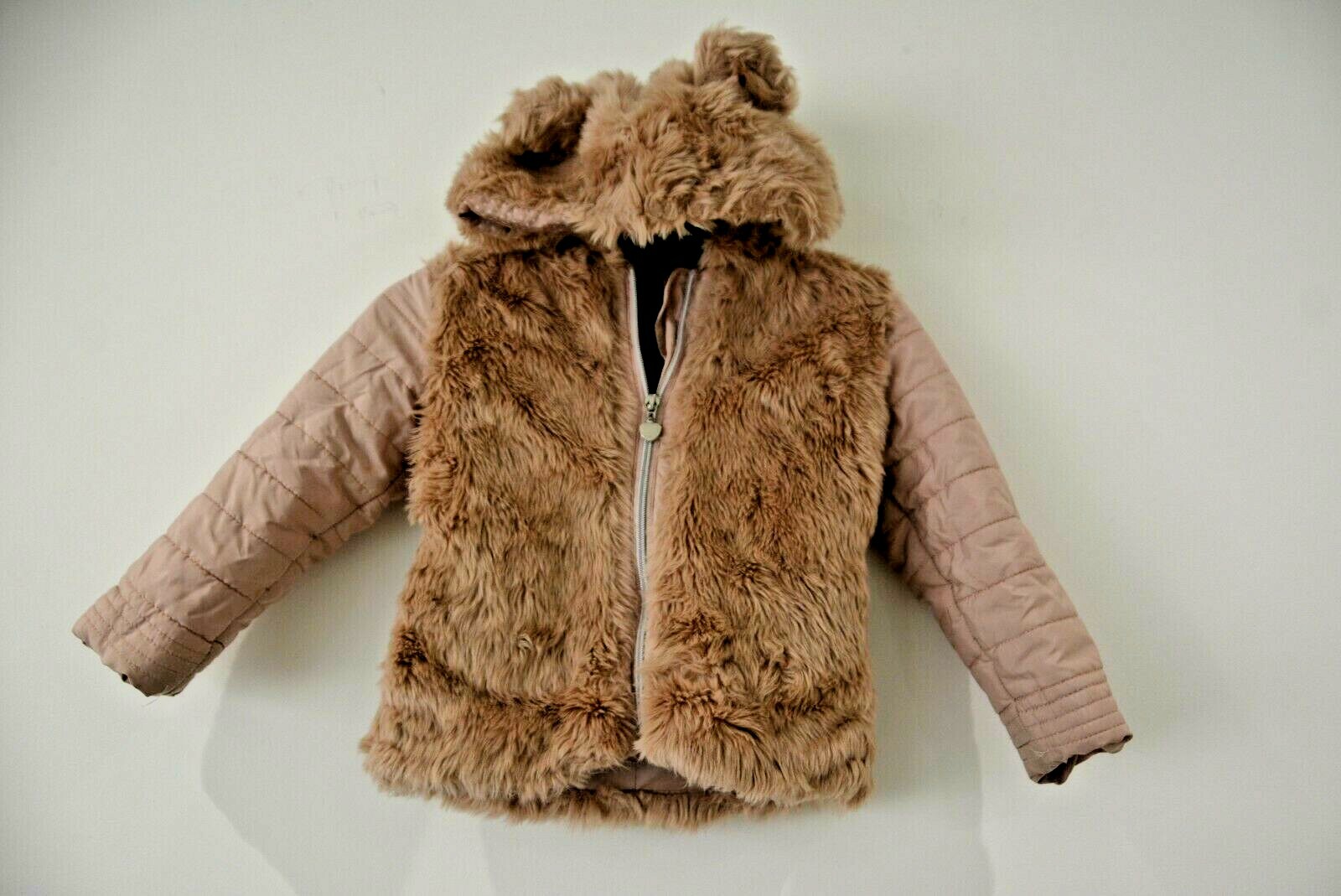 TU Pink Coat 2-3 years 92-98cm furry 