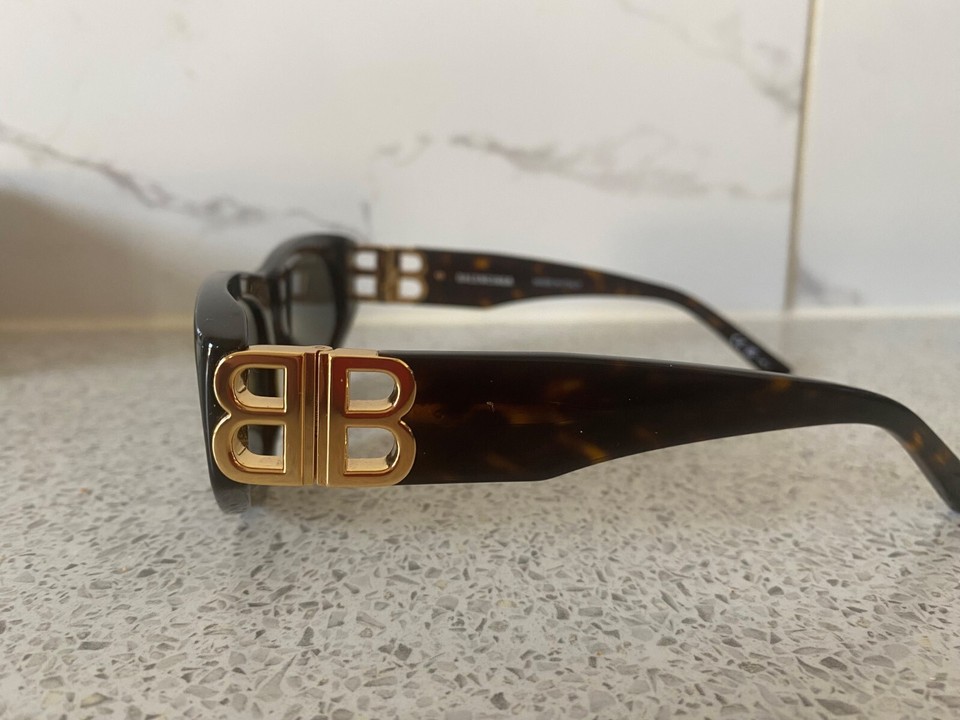 Balenciaga BB0095S 1/18/130 Women's Sunglasses Shiny Brown eBay