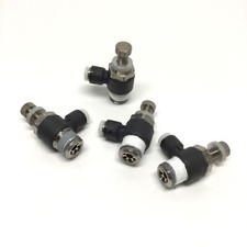 Lot of 4 Pisco JSC1/4-N3AU Flow Speed Control Valve Elbow Fittings Ø1/4" 3/8"NPT