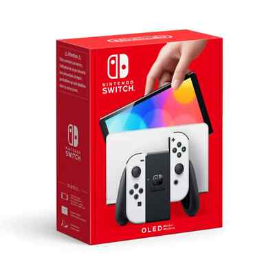 Nintendo Switch OLED Weiß 7'' Spielkonsole Mobile Gaming 64 GB USB-C + Joy-Con
