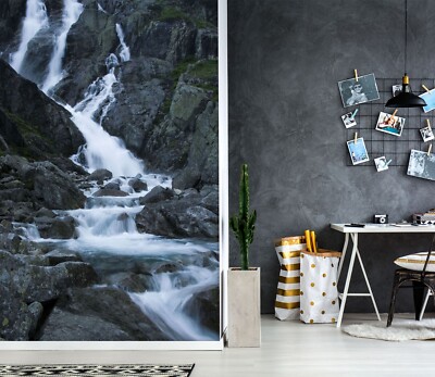 3D Rock River S188 Wallpaper Mural Self-adhesive Removable Sticker Kids Panda