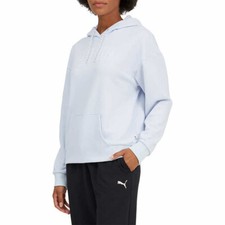 PUMA Ladies' French Terry Logo Hoodie BLUE LARGE NWT
